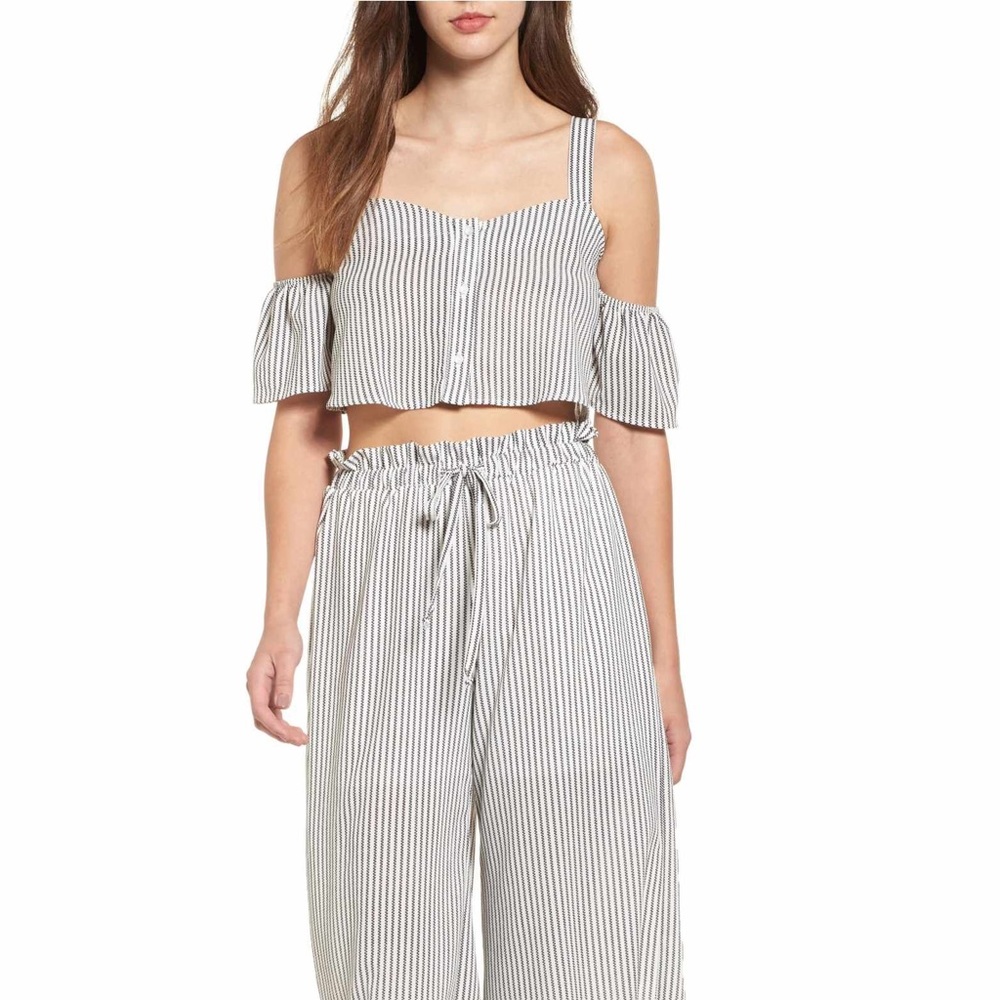 Button Front Crop Top